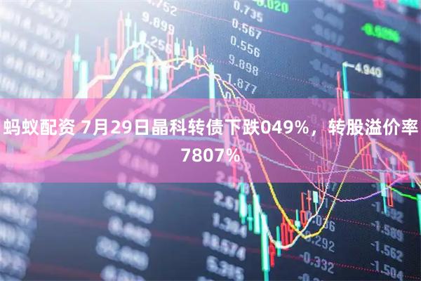 蚂蚁配资 7月29日晶科转债下跌049%，转股溢价率7807%